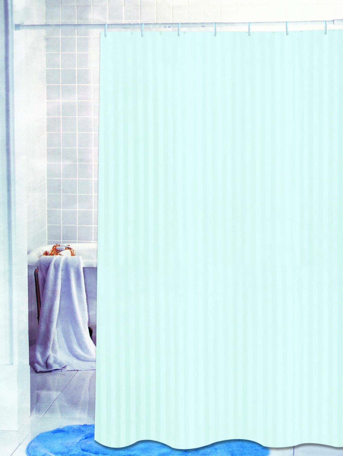Kupatilska zavesa MINOTTI 2000x1800 plava