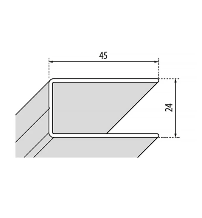 Profil Novellini GIADA H kompenzacioni silver P01BLMOST-B