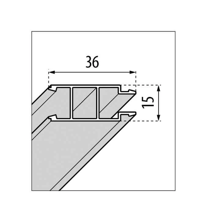 Kompezacioni profil Novellini  nastavak 3cm
