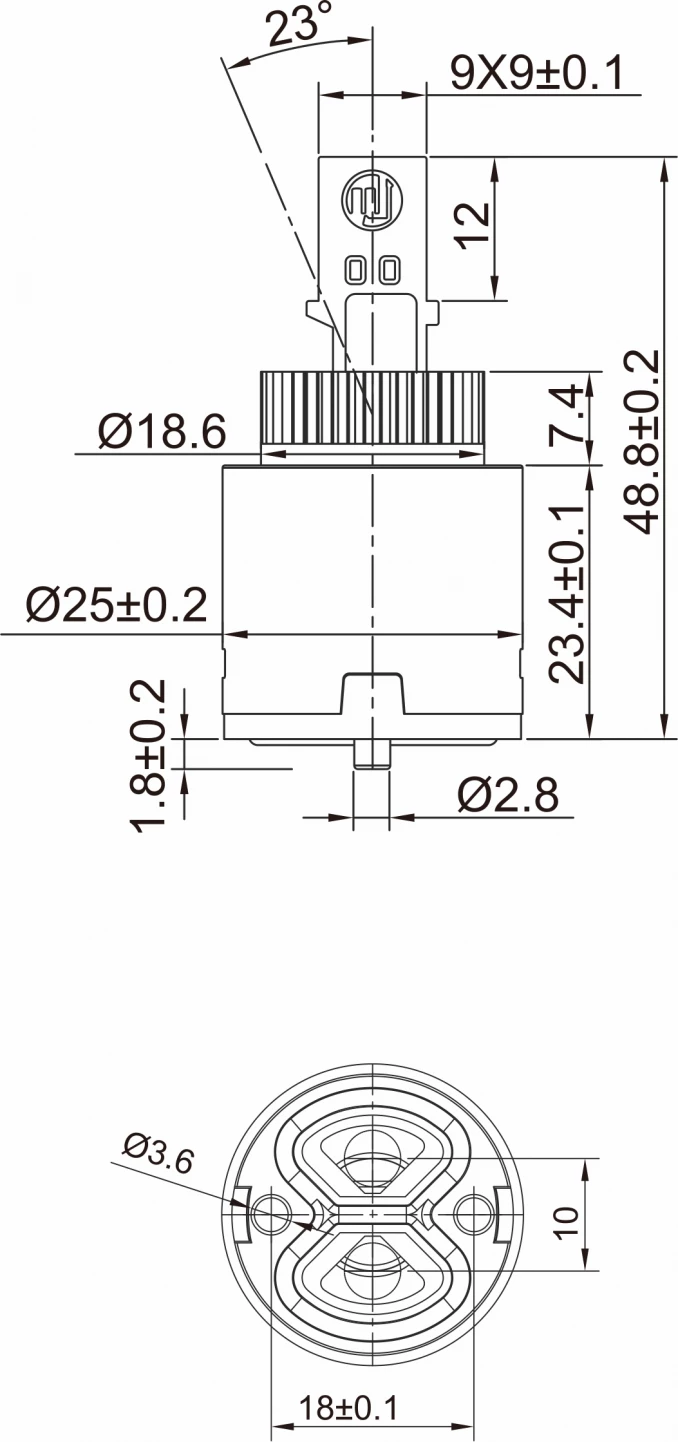 Mešač MINOTTI ø25mm za hladnu vodu 4005