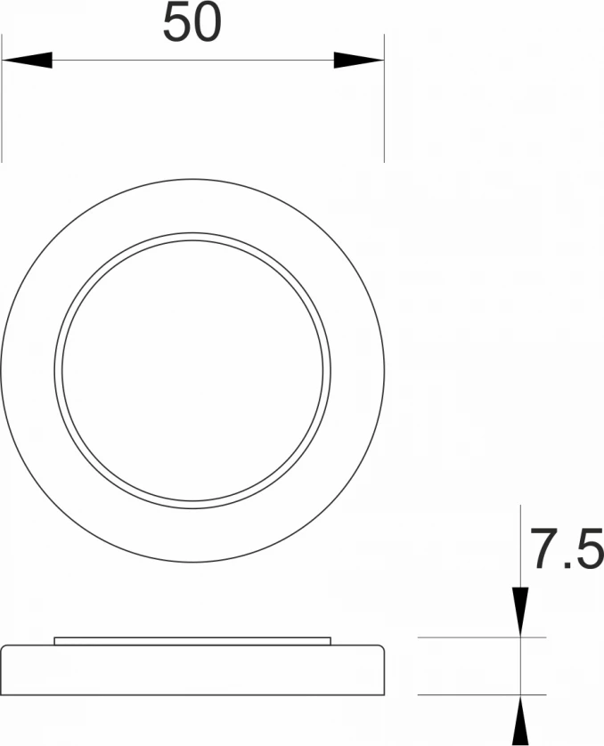 Prsten MINOTTI fi35 za bateriju plastični