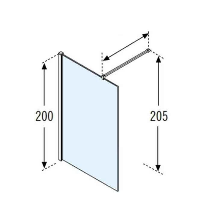 SENSI paravan walk in 80cm