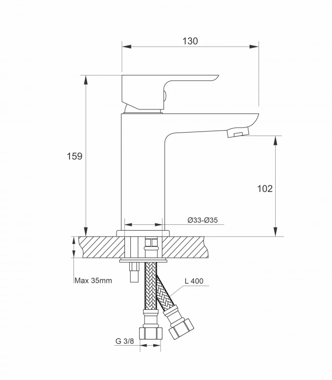 Baterija za lavabo MINOTTI STELA