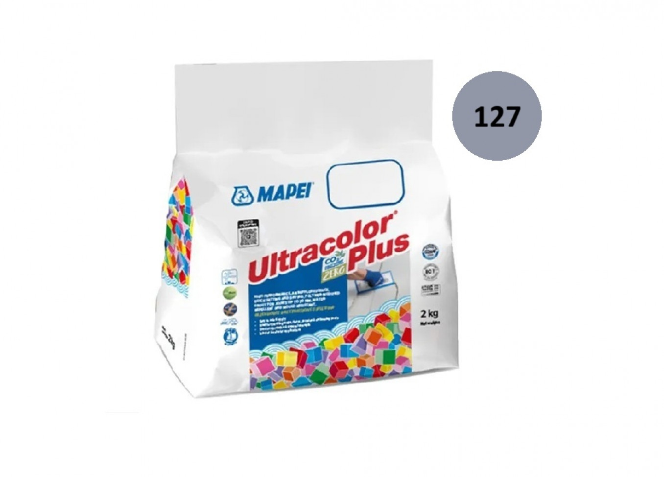 Fug masa Mapei ULTRACOLOR PLUS 2kg arctic grey 127