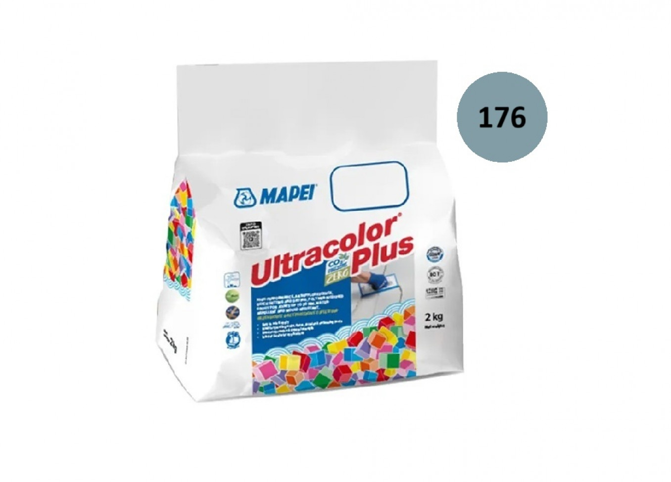 Fug masa Mapei ULTRACOLOR PLUS 2kg green grey 176
