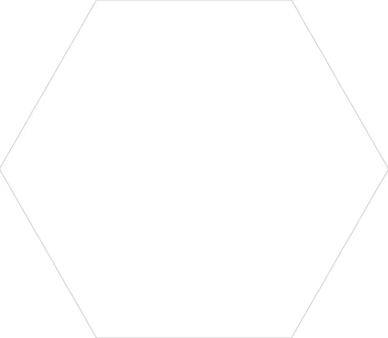 WHITE hexagon 22.5x25.9 872 D (P)