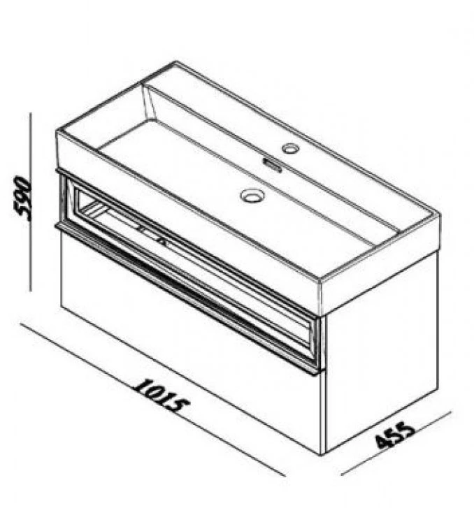 Ormarić LINEART SHARP 1000 cadiz sa lavaboom