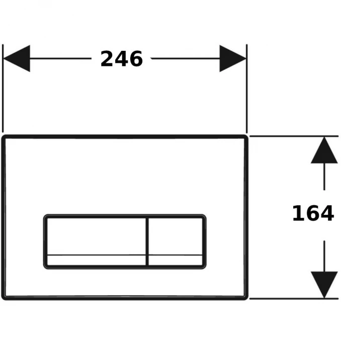 Taster Geberit DELTA 50 hrom mat