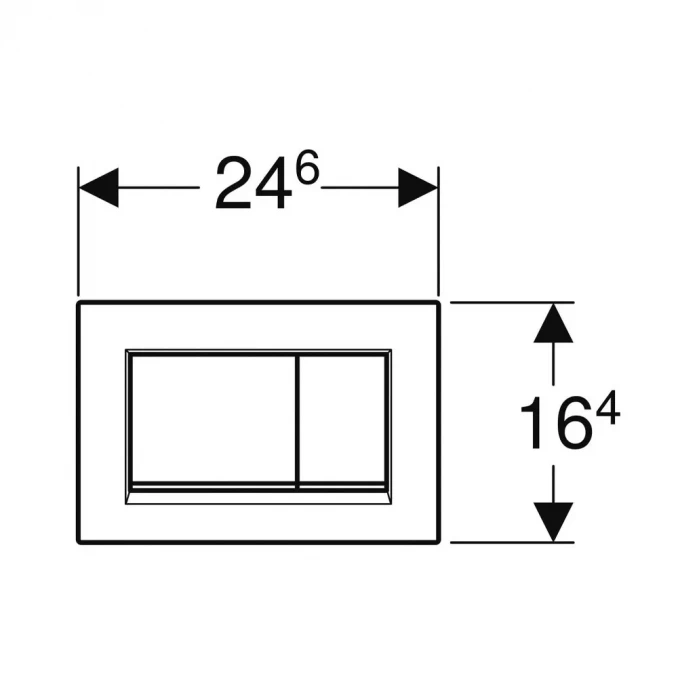 Taster Geberit DELTA 30 hrom sjaj