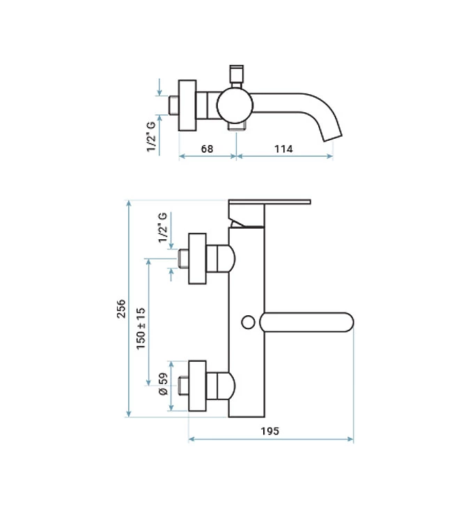 Baterija za kadu EMMEVI FILO crna NEO85001