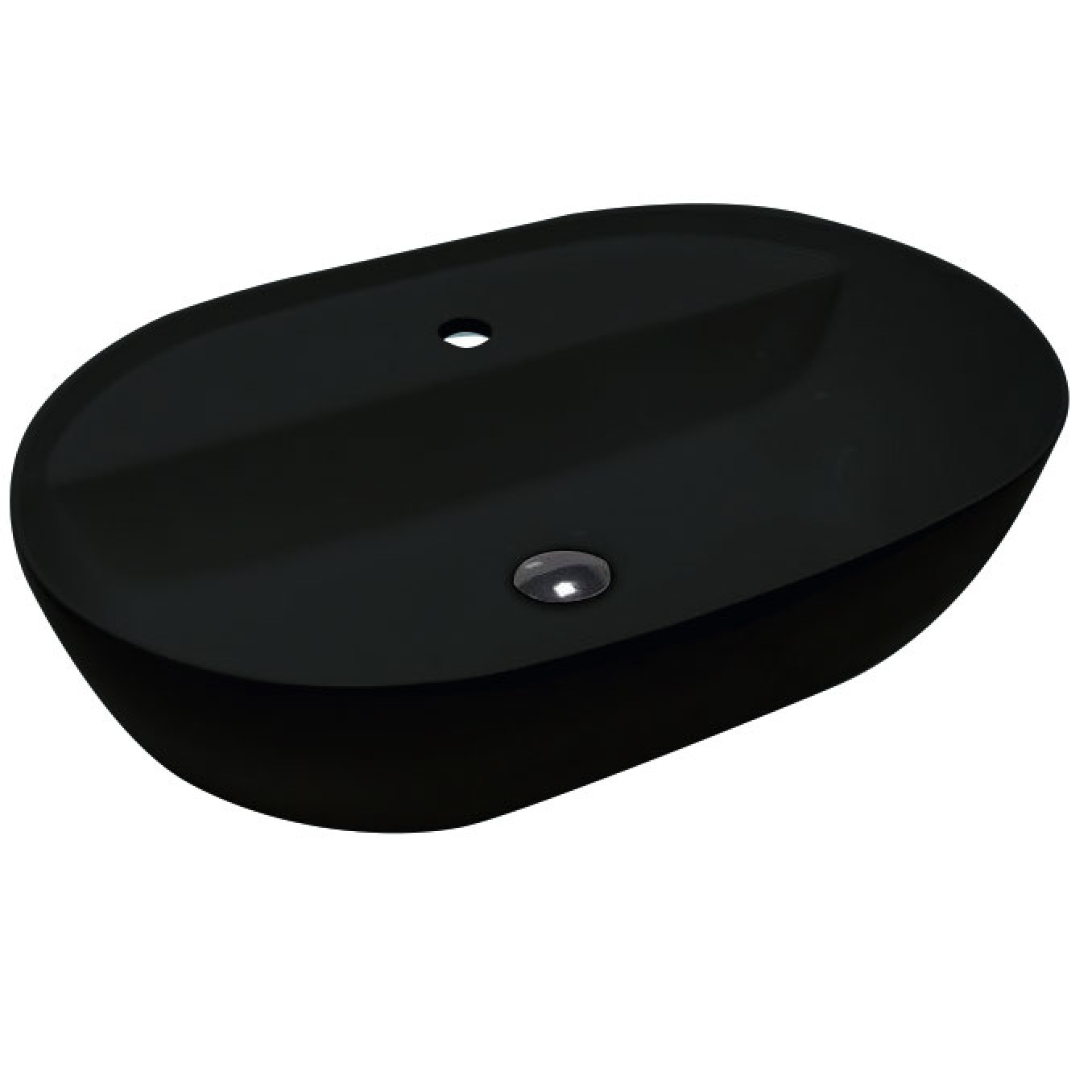 Lavabo nadgradni HATRIA HAPPYHOUR SLIM 12:00 MF 570x380x150 black matt