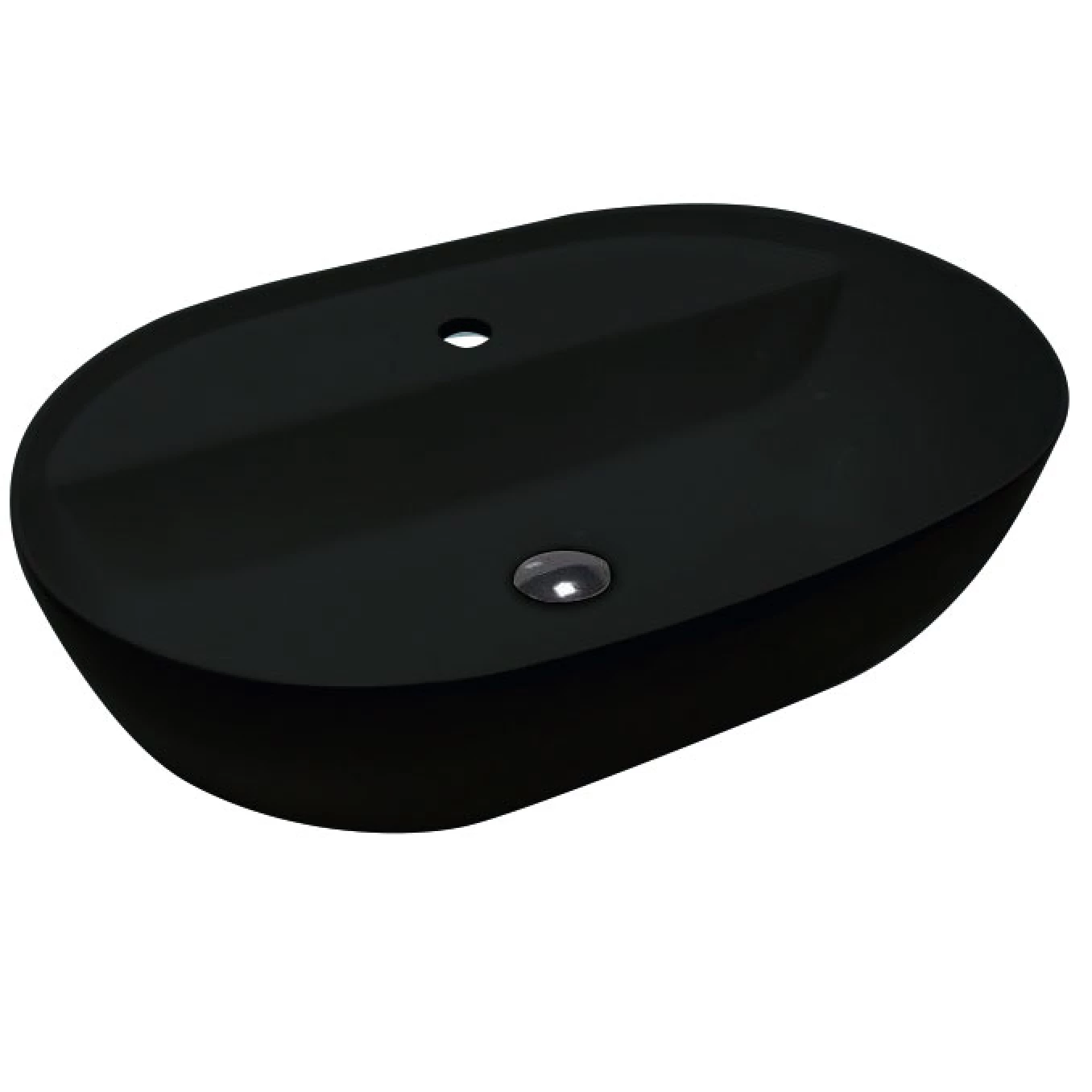 Lavabo nadgradni HATRIA HAPPYHOUR SLIM 12:00 MF 570x380x150 black matt