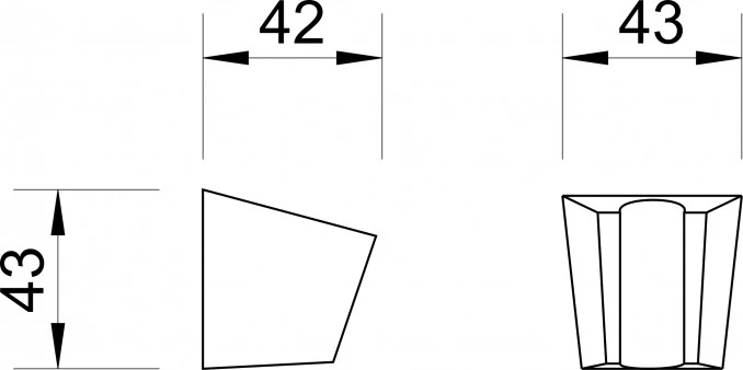 Ugradna baterija MINOTTI QUADRA sa ružom i tuš ručicom