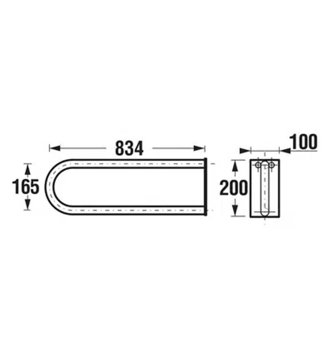 Rukohvat JIKA preklopni beli 800mm