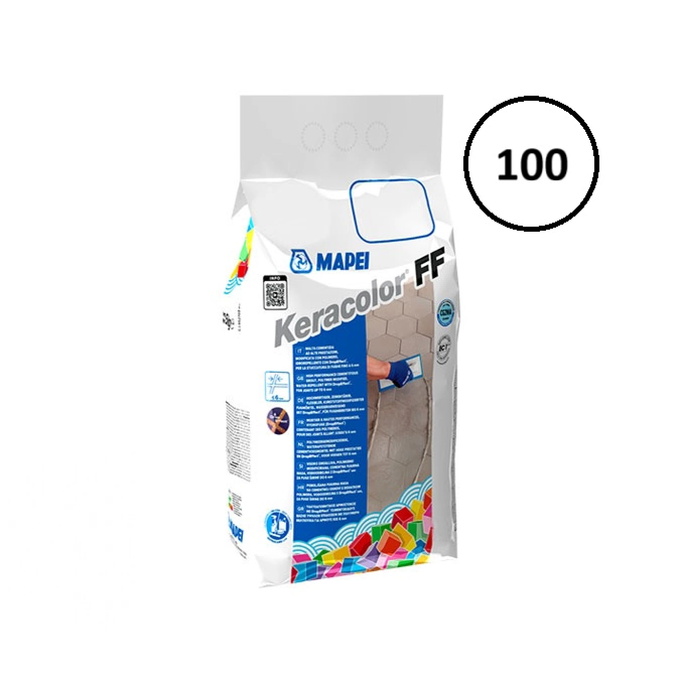 Fug masa Mapei KERACOLOR FF 2 kg white 100