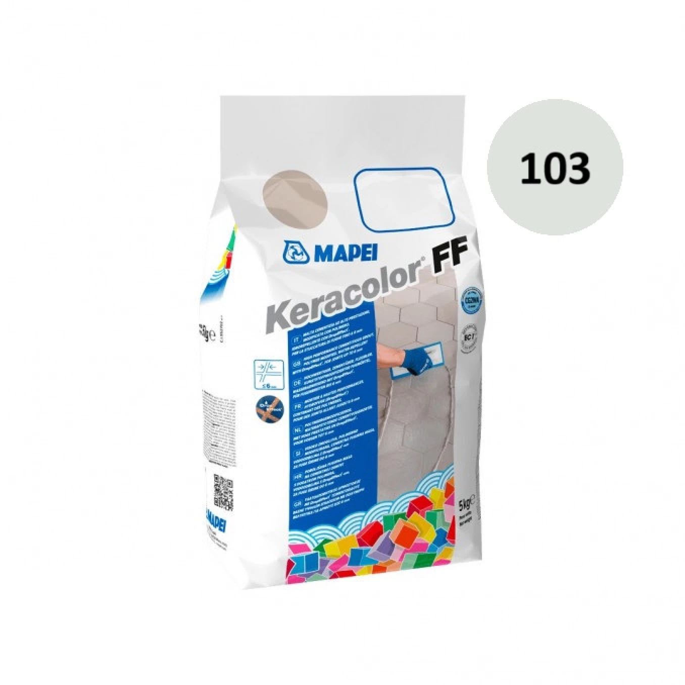 Fug masa Mapei KERACOLOR FF 5 kg moon white 103