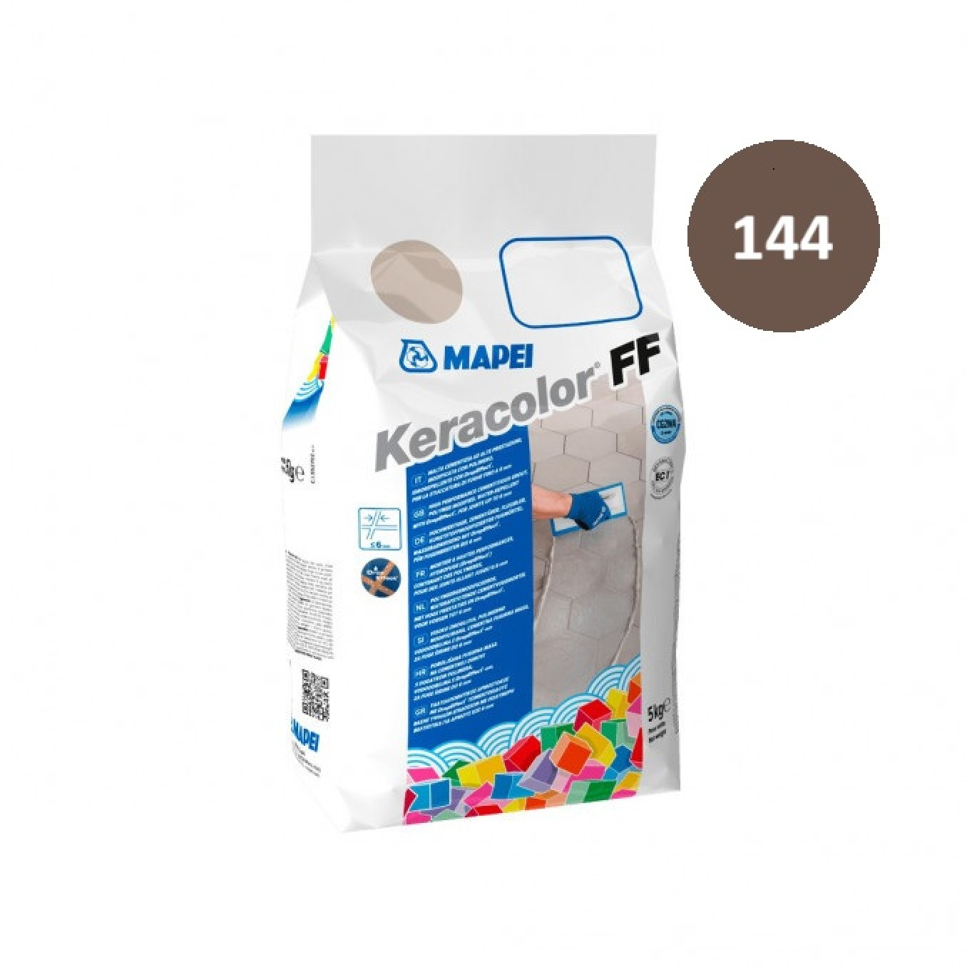 Fug masa Mapei KERACOLOR FF 5 kg chocolate 144