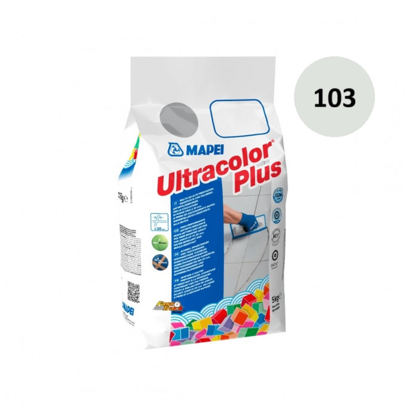 Fug masa Mapei ULTRACOLOR PLUS 5kg moon white 103