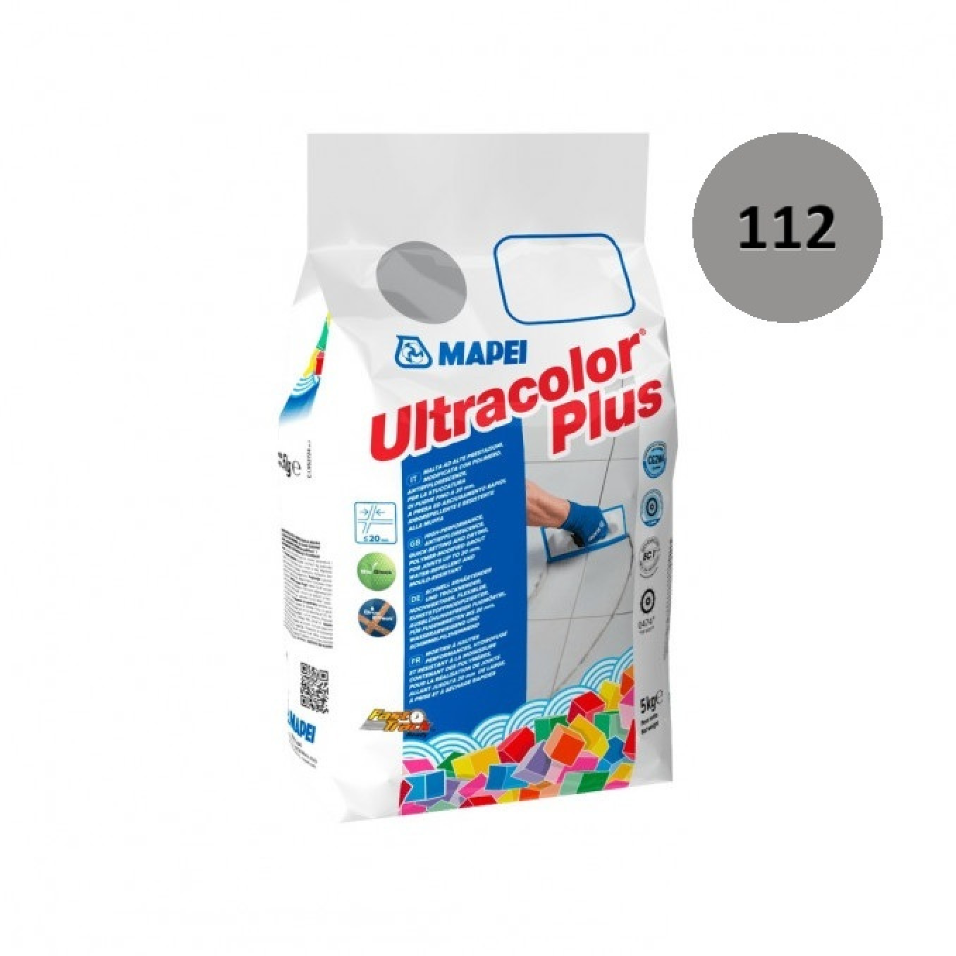 Fug masa Mapei ULTRACOLOR PLUS 5kg medium grey 112