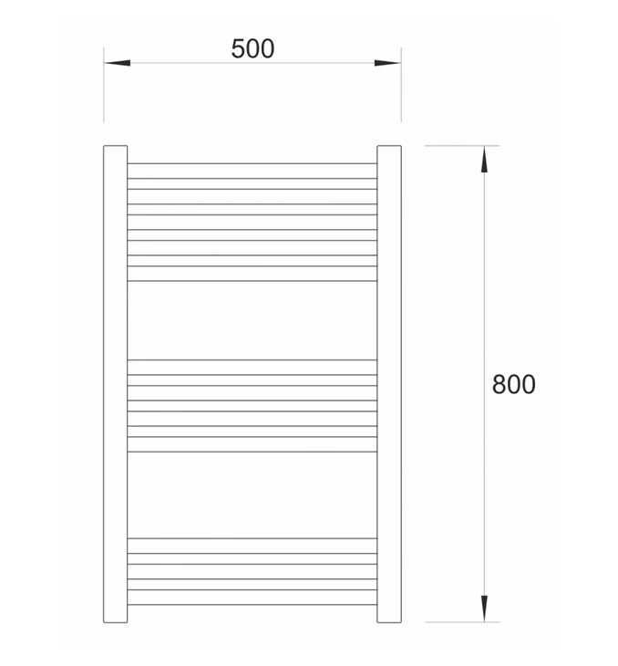 Sušač WARME WERRA 500x800 mat crni