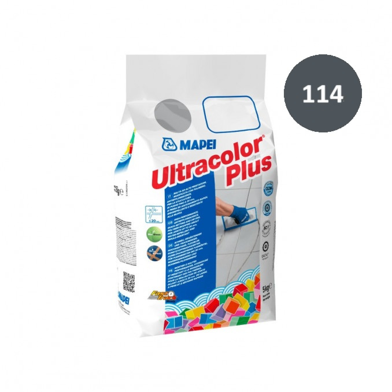 Fug masa Mapei ULTRACOLOR PLUS 5kg antracit 114