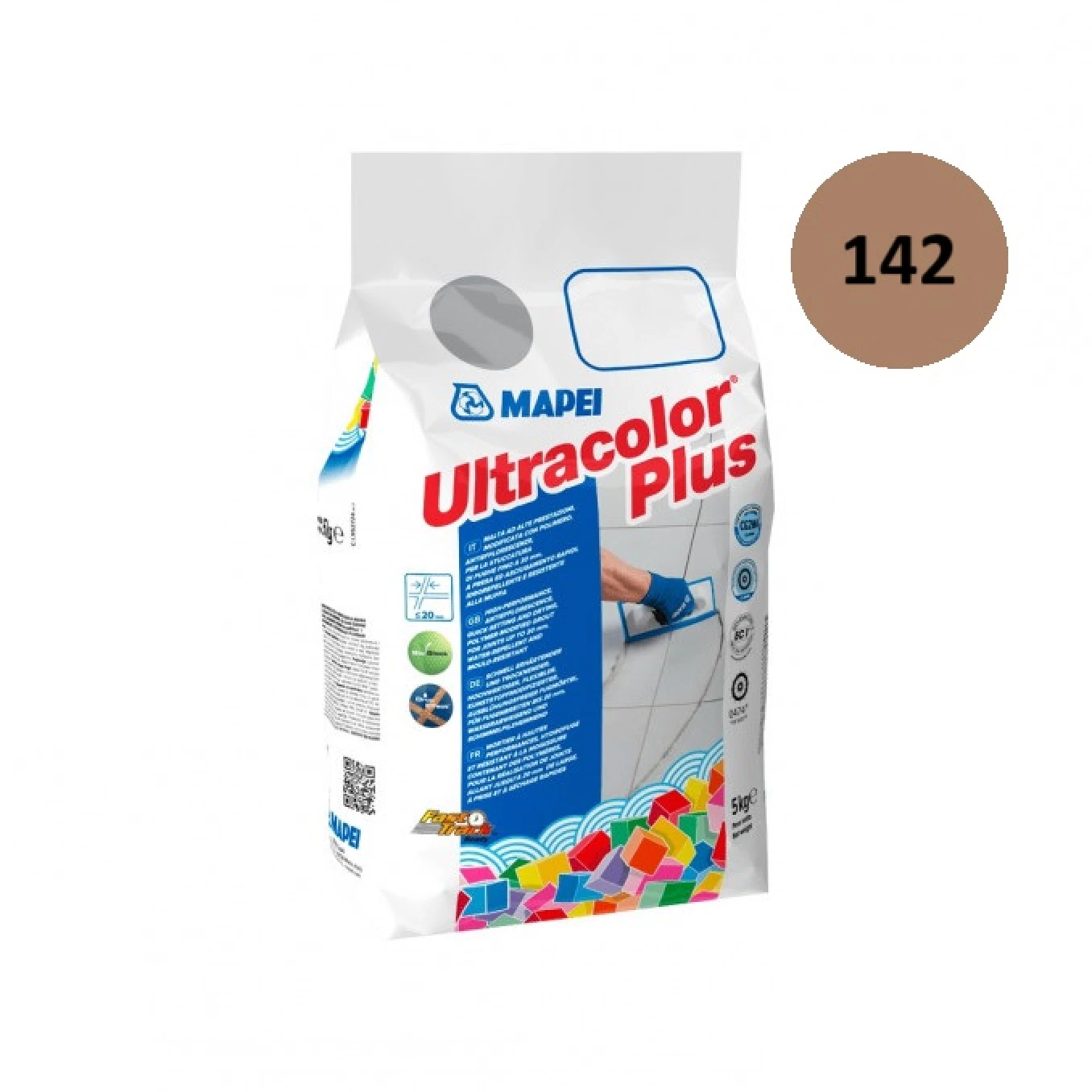 Fug masa Mapei ULTRACOLOR PLUS 5kg marrone  142