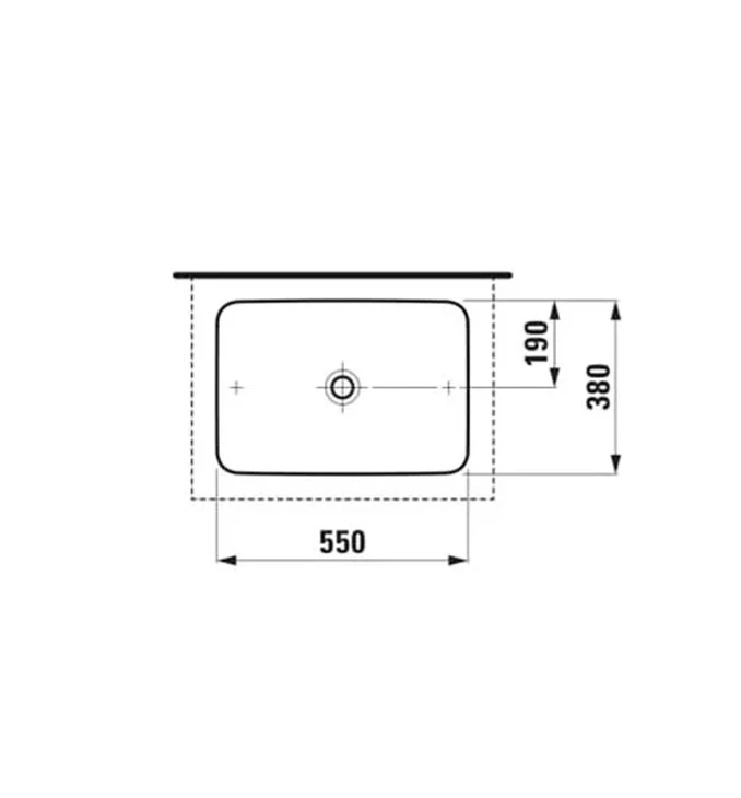 Lavabo LAUFEN PRO S 55x38cm zdelasti beli