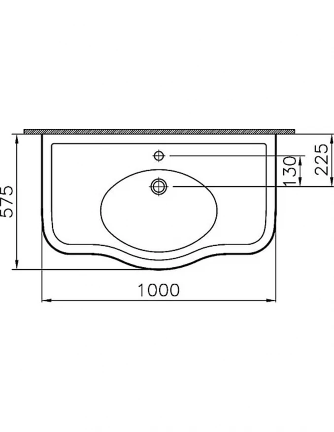 Lavabo VITRA ARIA 100x57.5cm