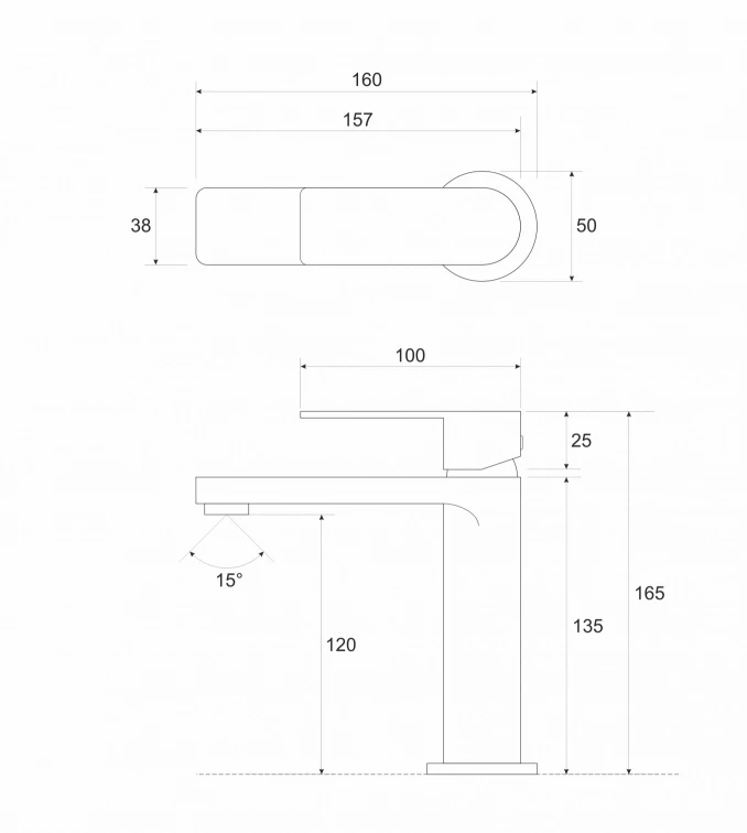 Baterija za lavabo COPEN NOOK hrom