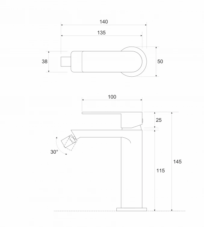 Baterija za bide COPEN NOOK hrom