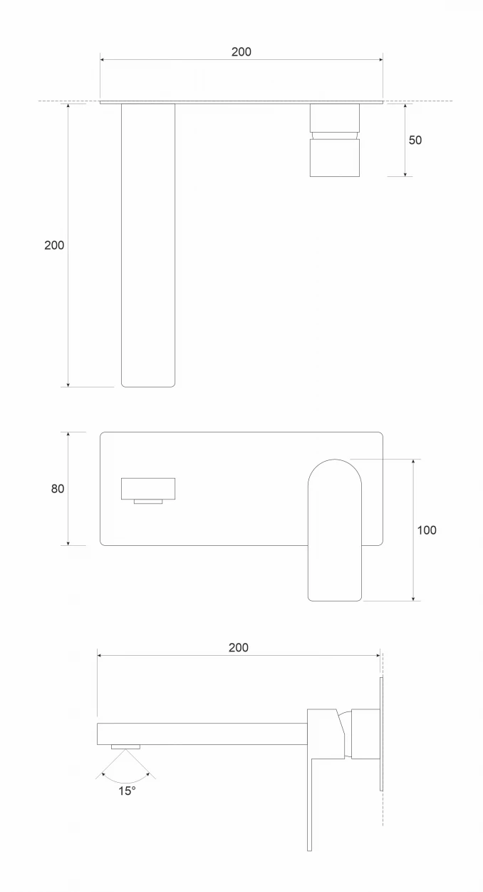 Ugradna baterija za lavabo COPEN NOOK hrom