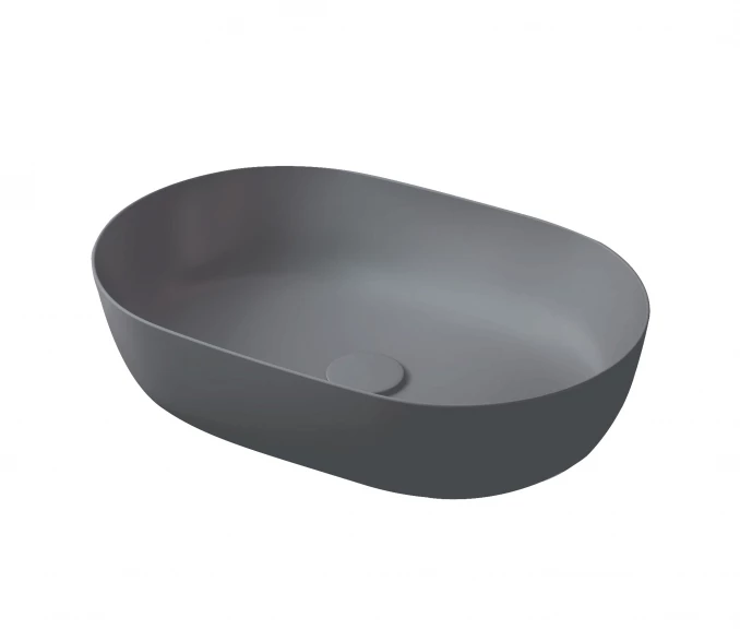 Lavabo nadgradni HATRIA HAPPYHOUR SLIM 12:00 cemento 57 x 38 cm