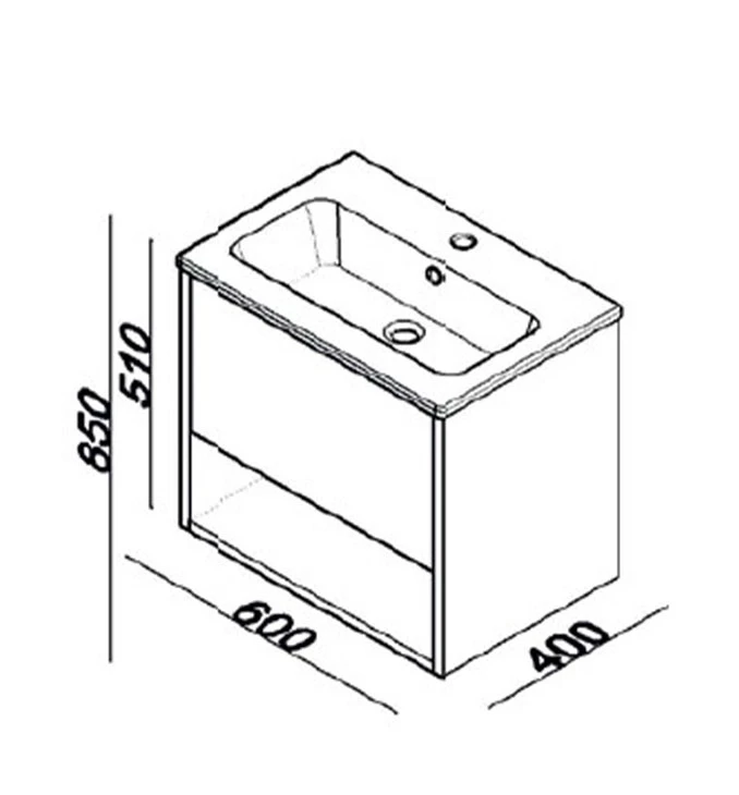 Ormarić LINEART NOVA 600 cadiz sa lavaboom