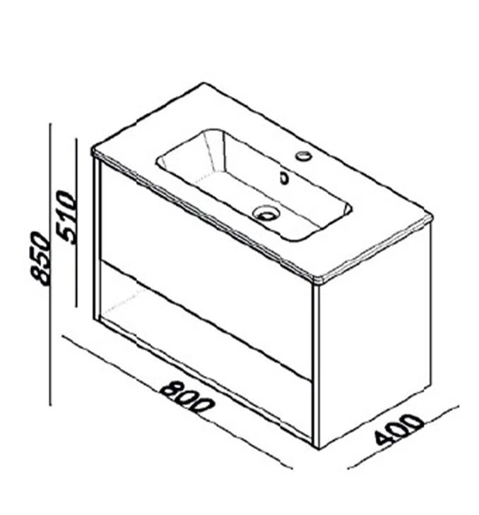 Ormarić LINEART NOVA 800 cadiz sa lavaboom