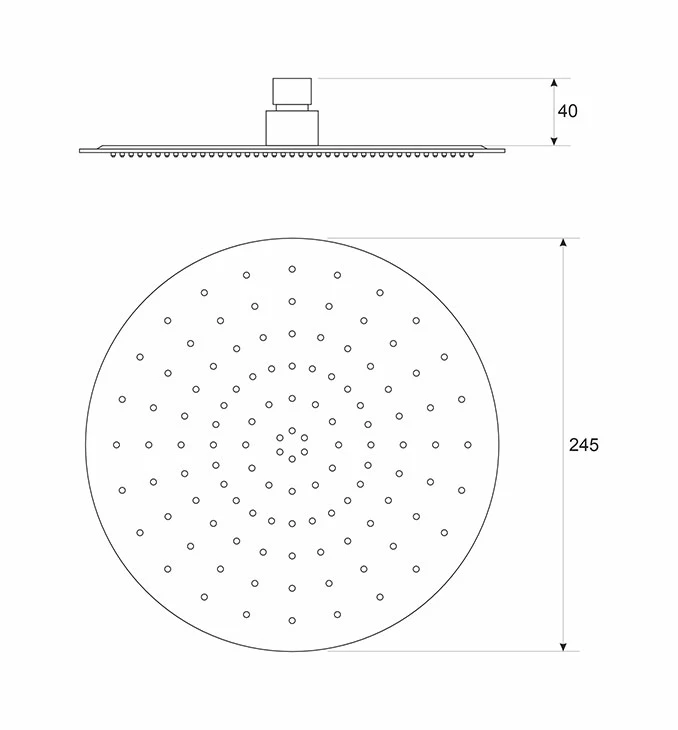 Ruža tuša COPEN fi250mm hrom S/S304