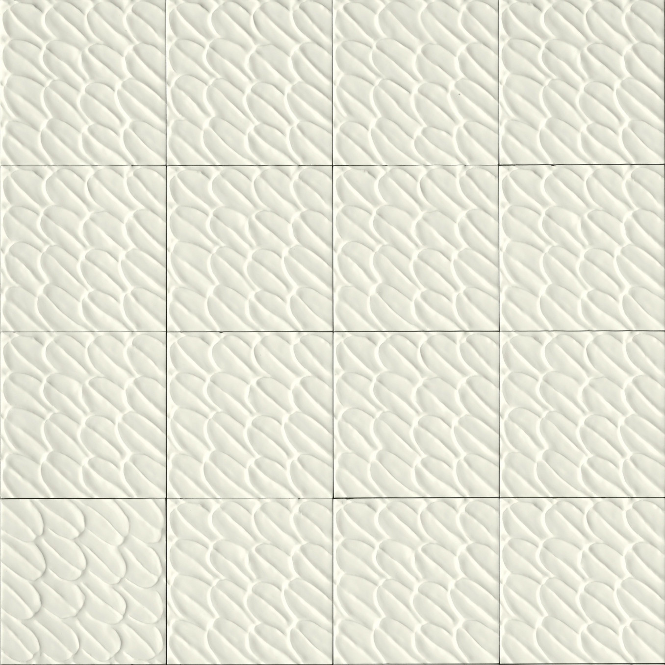 SOL struttua piuma bianco glossy 15x15 E12 07