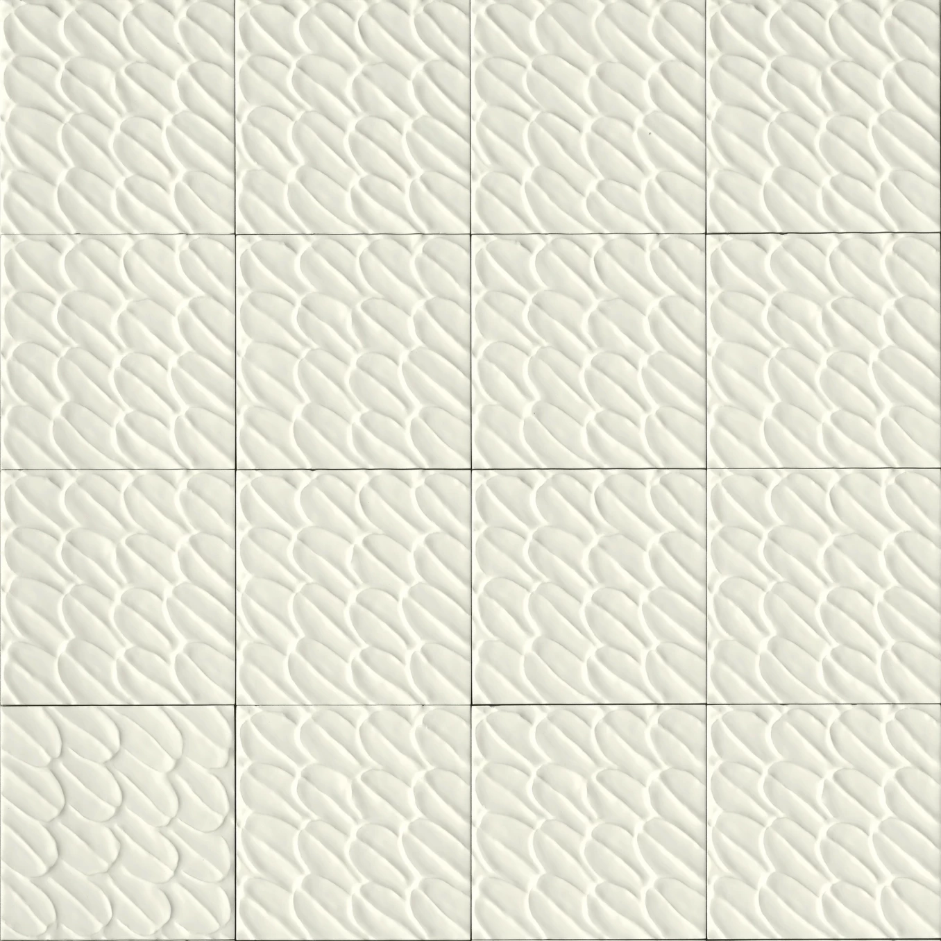 SOL struttua piuma bianco glossy 15x15 E12 07