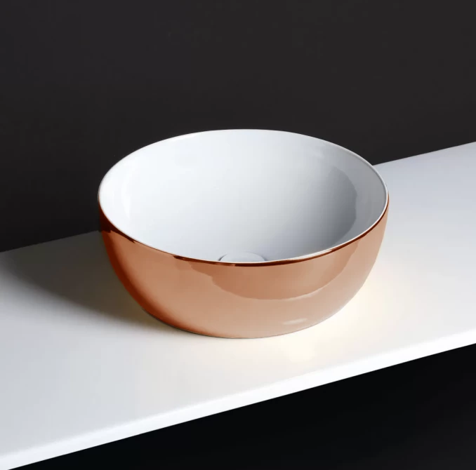 Lavabo AZZURRA CIRCLE 40cm rose gold