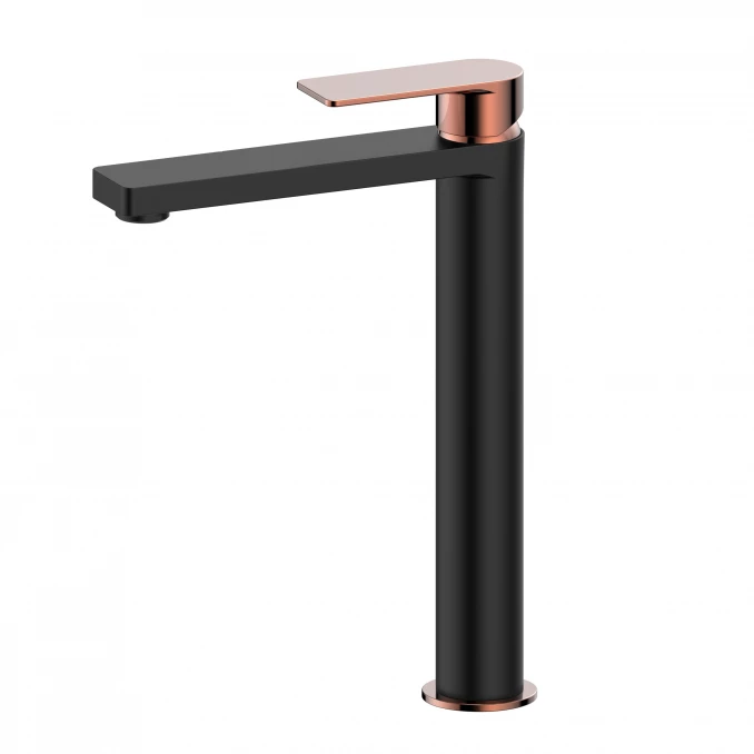 Baterija za lavabo visoka COPEN NOOK mat crna / rose gold