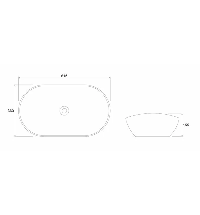 Lavabo COPEN nadgradni 615x360x155 zlatno beli