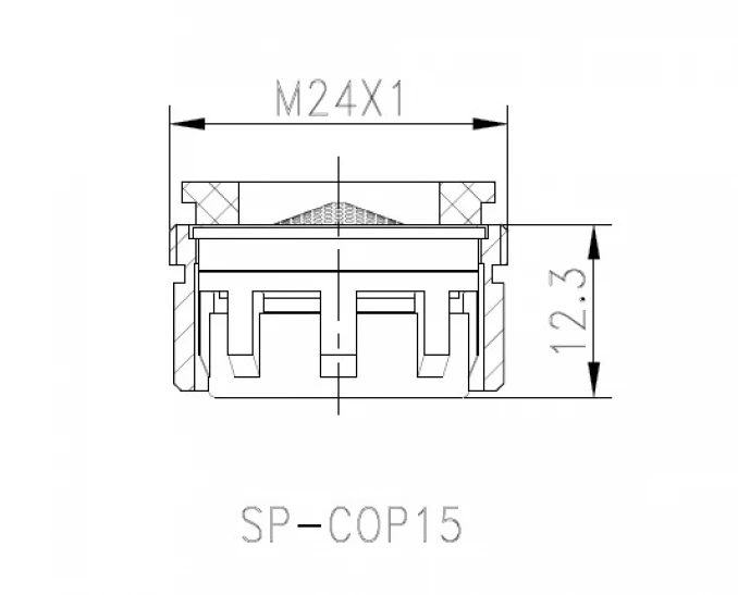 Perlator COPEN NOOK Neoperl za kadu hrom