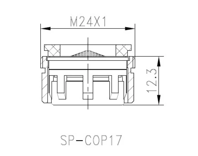 Perlator COPEN NOOK Neoperl za kadu brušeno zlato
