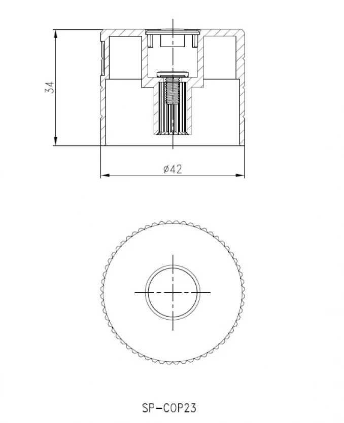 Ručica prebacivača COPEN NOOK za C-01-105 brušeno zlato