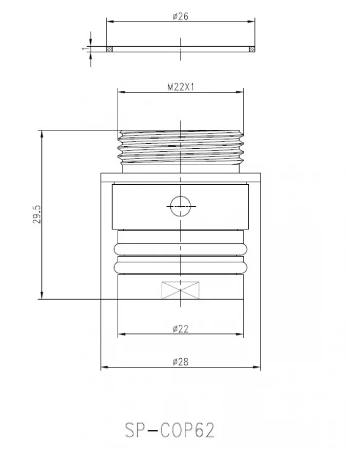 Konektor lule COPEN NOOK C-01-109