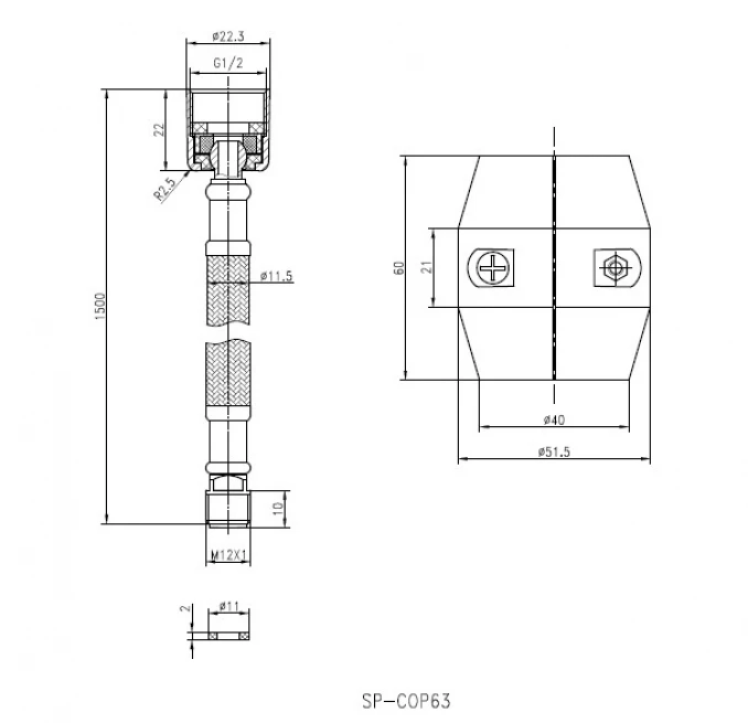 Set izvlačećeg creva COPEN NOOK C-01-109