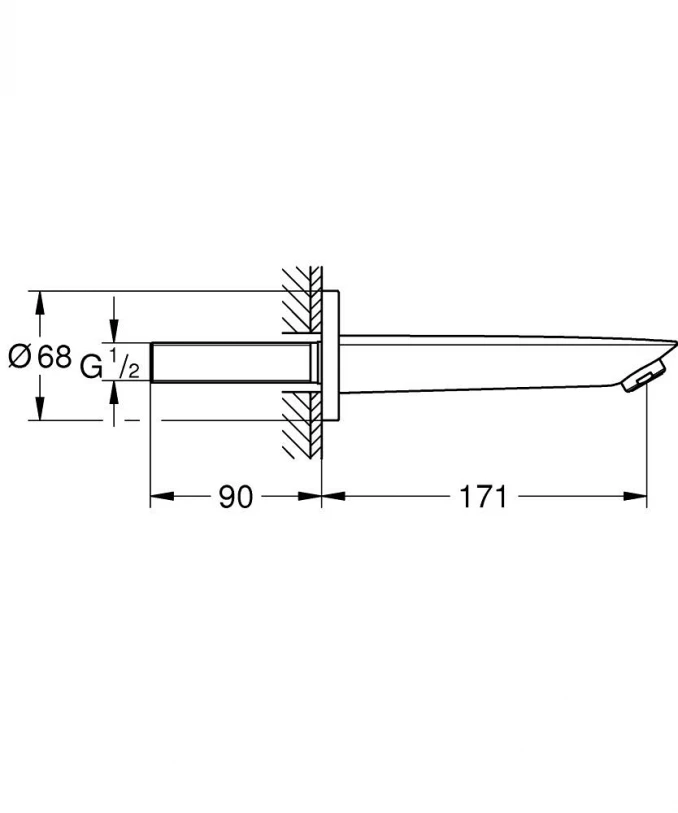 Izliv GROHE BAUCOSMOPOLITAN 171mm