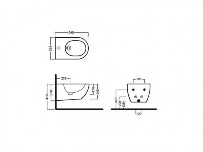 Konzolni bide HATRIA FUSION cement matt