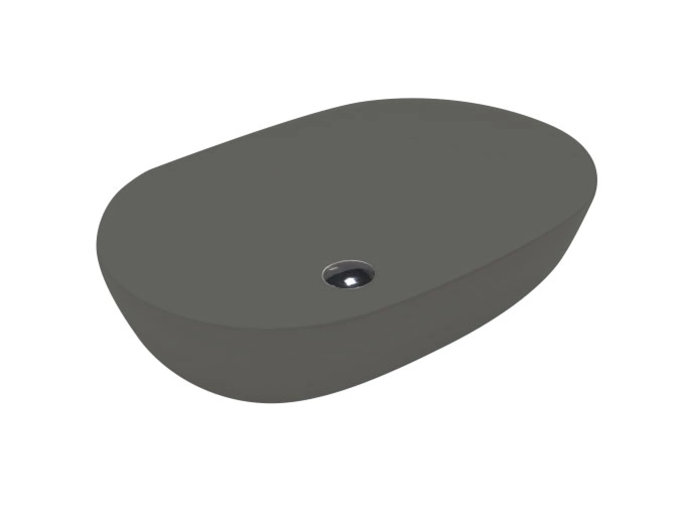 Lavabo nadgradni HATRIA HAPPYHOUR SLIM 21:00 750x380x150 ash matt