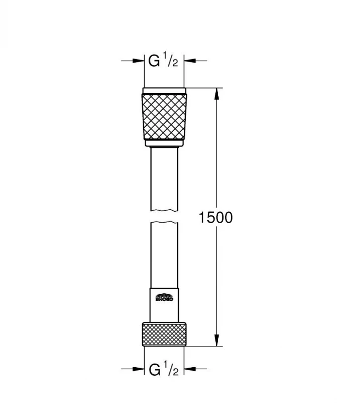 Tuš crevo GROHE ROTAFLEX 1500mm chrome