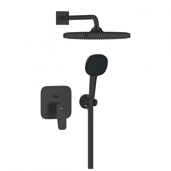 Ugradni set GROHE CUBEO sa Tempesta tuš ružom 250mm 2F matte black